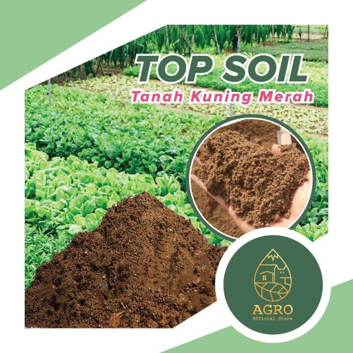 Top Soil 10kg Tanah Merah Bahan Asas Media Tanaman Tanah Campuran | Lazada