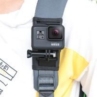 New 360 Rotation Backpack Bag Clip Clamp Backpack Shoulder Strap Mount for GoPro Hero 11 10 9 8 Insta360 Oner Action 3 Camera