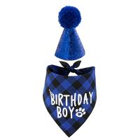 Dog Birthday Party Supplies,Pet Birthday Hat and Boy Doggy Birthday Bandana Set