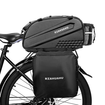 Lixada 3-In-1 Bike Rack Bag Trunk Bag Waterproof Bicycle Rear Seat Bag With 2 Side Hanging Bags Cycling Cargo Luggage Bag Pannier Shoulder Bag