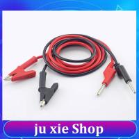 JuXie store 1M 4mm Banana Plug Alligator Clip 15A 18AWG Double End Test Wire Line Electrical Voltage Crocodile DIY for Multimeter