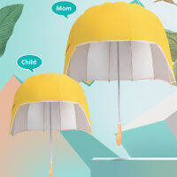 Creative Helmet Child Umbrella Sunny Rainy Day Cute Cartoon Long Handle Umbrella Yellow Kid Umbrellas Rain Big Gift Ideas R20