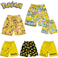 2023 newPokemon Pikachu Sport Shorts Men Anime Cartoon Summer Beach Bottoms Gym Fitness Training Jogging Short Pant Sanime Figure