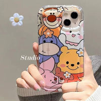 Cute Rabbit Original Shockproof Soft Phone Case Compatible for IPhone Casing 14 13 11 12 Pro Max X XR XS 7 8 6 6S Plus Transparent TPU Cover