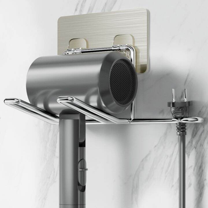 cc-punch-free-hair-dryer-holder-wall-mounted-storage-rack-organizer-hooks-shelf-accessories