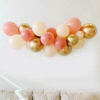 （koko party supplies）20ชิ้น10นิ้วลูกโป่ง PinkLatex Goldballointensive Baby ShowerGlobos ตกแต่งงานเลี้ยงวันเกิดงานแต่งงาน