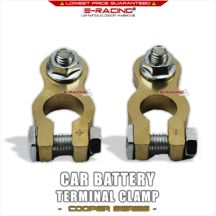 [MYC] Car battery terminal clamp set (2PCS/COPPER) Lazada
