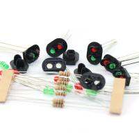 JTD07 10pcs Signal Heads With 3mm 2 LEDs Red Green for Railway Signal HO or OO Scale NEW