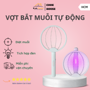 Vợt Muỗi Thông Minh Gấp Gọn 2 Tính Năng, Có Đèn Tự Động Bắt Muỗi Ban Đêm