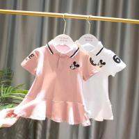 Summer Childrens Dress Girl Lovely Cartoon Mickey Dress Baby Short Sleeve POLO Shirt Casual Lapel T-Shirt 1-6Years Kids Clothin  by Hs2023