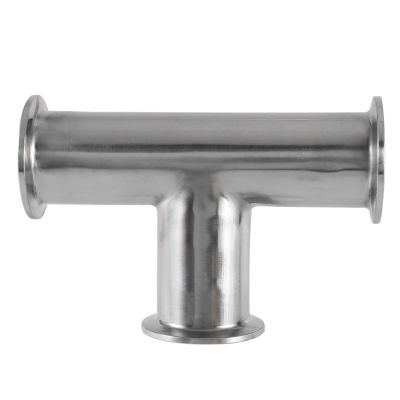 1.5Inch 38Mm Sanitary Tri Clamp 3 Way Tee 304 Stainless Steel Sanitary Ferrule Tee Connector Pipe Fitting