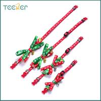 TeekerPet ปลอกคอสุนัขคริสต์มาส Bow Bells Bow Tie Pet Cat Collar Christmas Collar Pet Supplies