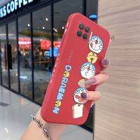 YIWESAN สำหรับ OPPO A93 2020 F17 Pro Reno 4F Reno 4 Lite การ์ตูนแมว Doraemon ด้านข้างโทรศัพท์กรณี Edge Square รูปแบบกรณีซิลิโคนกันกระแทก Full กลับกล้องป้องกัน SoftCase