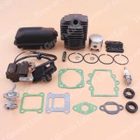 40mm Cylinder Ignition Coil Exhaust Muffler Kit For Robin NB411 EC04 CG411 Petcock Fuel Valve Oil Seal Full Gasket Set