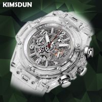 ZZOOI 2020 Top Brand Full Transparent Watch Men Women Chronograph clock Fashion Sports casual unique Quartz Luxury Tonneau Mens Watch