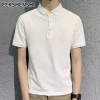 EERSHENSHI เสื้อสเวตเตอร์ผู้ชาย เสื้อโปโล สะดวกสบายและระบายอากาศได้ดี แขนสั้นผู้ชาย เสื้อยืดผู้ชาย