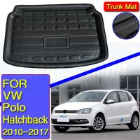 ที่รองเท้าใส่ได้พอดีกับ VW Volkswagen Polo 2010-2017ด้านหลังรถยนต์มีประตูท้ายพรมกระโปรงหลังรถถาดพรมปูพื้นสินค้า2011 2012 2013 2014 2016 2015