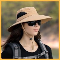 COD KKW MALL 情侣户外帽 女士遮阳太阳帽 男士登山钓鱼渔夫帽Outdoor Hats Womens Outdoor Hat Couple Sun-Proof Bucket Hat Mens Summer Hat Big Brim Sun Hat Outdoor Mountaineering Quick-Drying Waterproof Sun Hat Couple hat