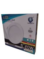 ดาวไลท์LED panel 6นิ้ว20วัตต์ แบบฝังหน้ากลม ขอบขาว iwachi