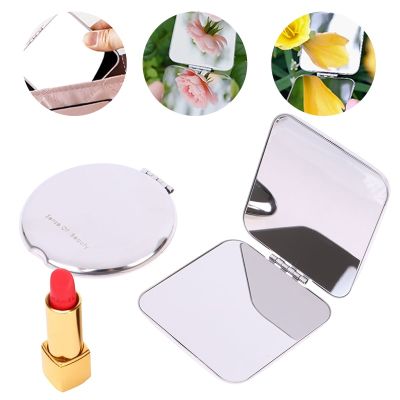 Shatterproof Stainless Steel Ultra Slim Folding Portable Mirror Makeup Unbreakable Camping Mirror For Personal Use Travelling Mirrors