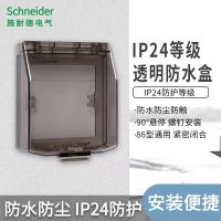 New Schneider Waterproof Box Fluorescent Gray Transparent Bathroom Kitchen Wall Socket Waterproof Switch Case Waterproof Box