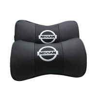 1PC Car Genuine Leather Headrest Auto Car Neck Rest Headrest Cushion Pillow Car Interior Accessories Lumbar Back Support Seat Cushions