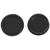 Black Plastic Camera Body Cover + Rear Lens Cap for Digital SLR