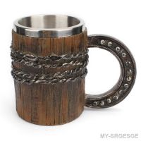 【hot】✒✵✁ Wood style Beer Cup Large-Capacity Heat-resistance Drinking Gifts