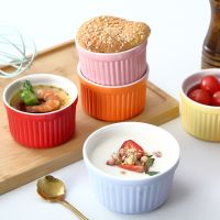 【CW】 Ceramic Baking Cups for Souffle Creme Brulee Pudding Mousse French Dessert Baking Mold Baking Tray for Oven Kitchen Accessories