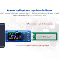 หน้าจอสีLCD แบตเตอรี่วัดแรงดันไฟฟ้า USB 3.0โวลต์มิเตอร์ปัจจุบันแม่นยำหน้าจอสีสันเครื่องวัดความจุไฟฟ้า