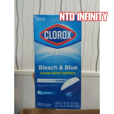 ✻นำเข้า แบ่งขาย 1 ชิ้น Clorox Ultra Clean Toilet Tablets 2.47oz ทำความสะอาดป้องกันคราบสกปรกและระงับกลิ่นในโถสุขภัณฑ์✤