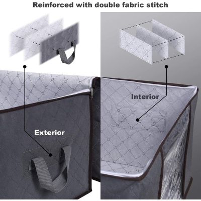 [Featured] Foldable Comforter Storage Bag Household Clothing Boxes Dust proof Non- Quilt Storage Socks Wardrobe Organizer