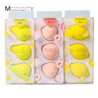 【FCL】♗✔♙ Makeup Tools Eggs Set Comestic Puffs Three-Pack Fruit Lemon Pear Soft Sponge Egg 3Pcs brochas maquillaje