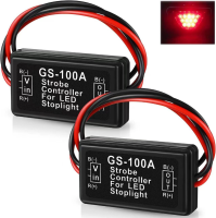 ตัวควบคุมไฟแฟลชไฟเบรก12V โมดูลแฟลชเชอร์ควบคุมไฟหน้า GS-100A สำหรับรถยนต์หยุดไฟเบรคไฟกระพริบแจ้งเตือนความปลอดภัย