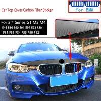 Carbon Fiber Car Engine Front Hood Grille Bumper Sticker For E90 E91E92 E93 F30 F31 F32 F33 F34 F35 F80 F82 M3 M4 Series 3 4 GT