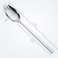 Spork Integrated Spoon 304 Stainless Steel Cute Salad Fork Creative Long Handle Spoon Fork Tableware Set