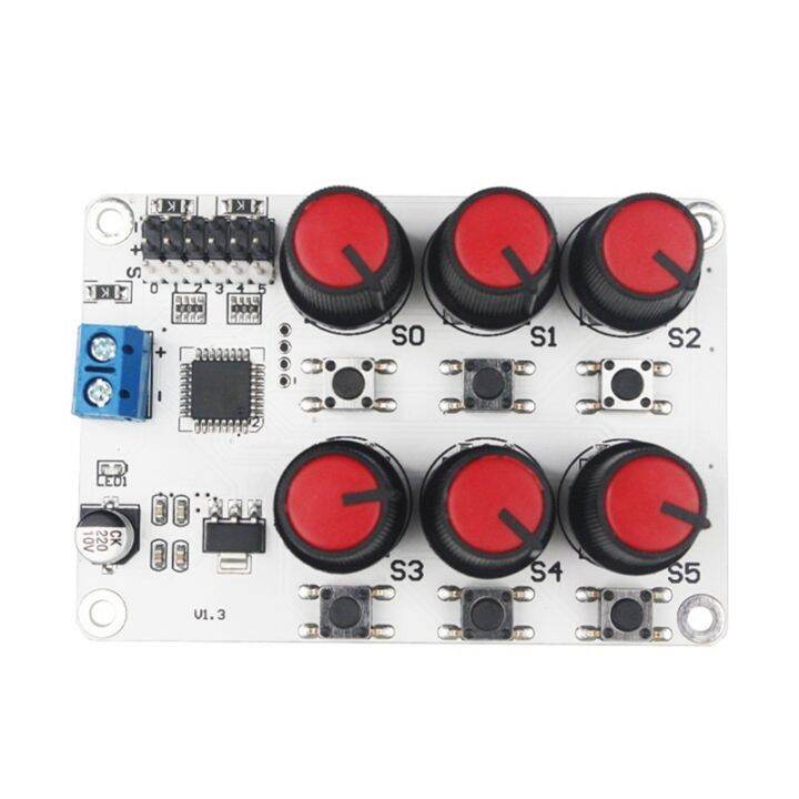 hiwonder-6-way-rotary-knob-servo-driver-overcurrent-protection-servo-tester-for-arduino-diy-robot-arm-part