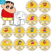 Wt【คลังสินค้าพร้อม】 Crayon Shin-Chan เหรียญที่ระลึกพร้อมกล่องของขวัญน่ารักการ์ตูนอะนิเมะป้ายที่ระลึกสำหรับของขวัญแฟนคอลเลกชัน1【cod】