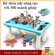 Bàn xếp hình lego 300 chi tiết chao bé