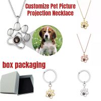 Personalized Customized Pet Photo Dog Paw Necklace Pendant for Men Women Girls Charm Choker Necklace Birthday Jewelry Gift New