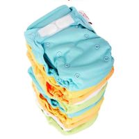 【CC】 [AIO] Color Newborn Kids Diapers Baby Reusable Diaper Cover Washable Adjustable Nappies