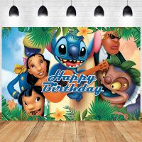 Custom Background Disney Lilo Stitch Birthday Party Decorations Childrens Decoration Backdrops Wedding Wall Photozone Event