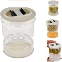 【CW】 Pickles Jar Dry Wet Dispenser Pickle Olives Hourglass Jar Cucumber Container for Kitchen Juice Separator Tools