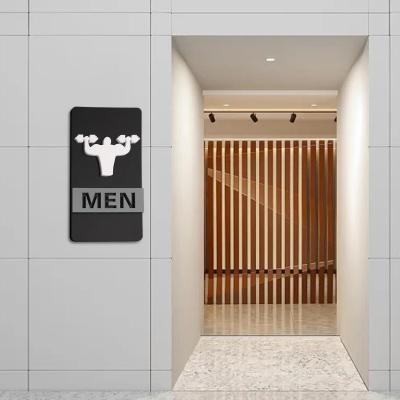 WDClever ป้ายห้องน้ำอะคริลิคสำหรับห้องอาบน้ำในสถานประกอบการ