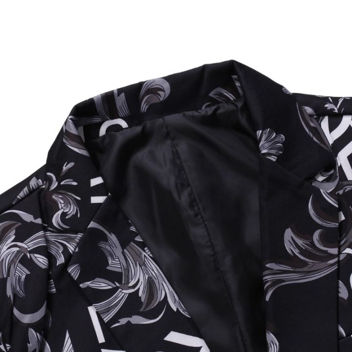 แฟชั่น2023-ปลอกหนังเสื้อเบลเซอร์ผู้ชายชุดพิมพ์ลายตัวอักษรสำหรับผู้ชาย-เสื้อแจ็คเก็ตวิกตอเรียสำหรับงานแต่งงาน