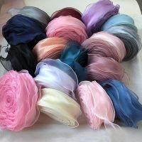 5 Meters 55mm Fishtail Yarn Organza Ribbon for Gift Wrapping Christmas Wedding Party Decoration Silk Ribbons Lace Fabric Gift Wrapping  Bags