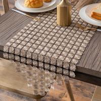 [HOT ZEXKLIOALQAQ 529] โรงแรม Easy Clean Party Dustproof Table Runner ห้องรับประทานอาหารเทศกาลมัลติฟังก์ชั่สำหรับงานแต่งงาน Modern Simple Glitter Clover Home