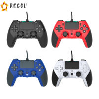 Usb Wire-Control Gamepad Controller ใช้งานร่วมกับ PS4จอยสติ๊ก Gamepads พร้อมฟังก์ชั่นการสั่นสะเทือน6แกน