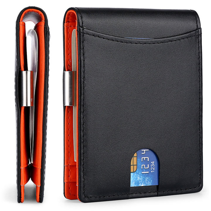 กระเป๋าใส่บัตรดีไซน์เรียบง่ายค้นหาตำแหน่ง-dompet-koin-หนังแท้สำหรับธุรกิจการประชุม