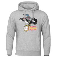 Back To The Future Movie Out Of The Time Mens Sweatshirt Crewneck Loose Hoody Hip Hop Fashion Hoodies Casual Pullover Streetwear Size XS-4XL